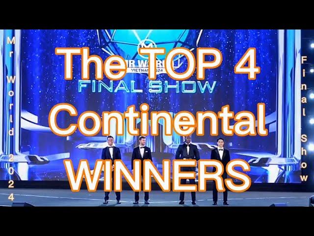 Continental Champions Shine at Mister World 2024: Meet the Top 4 Winners!