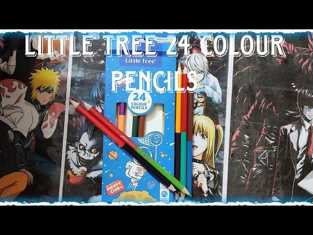 Little tree galaxy club 24 BI colour pencils review ||fun x adi || #drawing #colors #funxadi