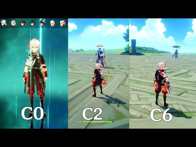 C0 Kazuha vs C2 Kazuha vs C6 Kazuha! How Much is the Difference? Comparison