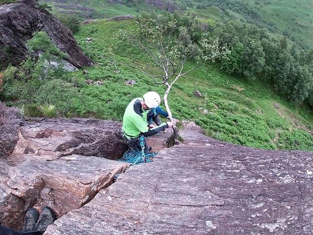 Rock climbing in Glen Nevis with a Rock Climbing Guide