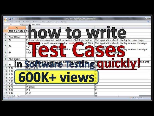 How To Write Test Cases In Manual Testing With Example - Test Cases For Login Page | Test cases-fast