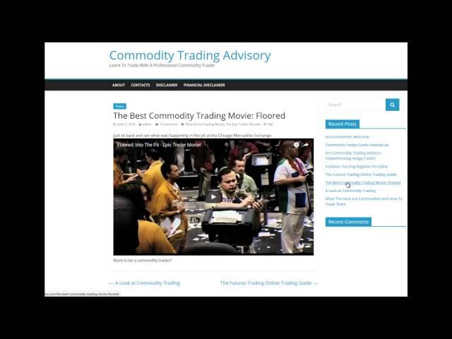 New Commodity Trading Advisory Blog   Trade With A Pro!