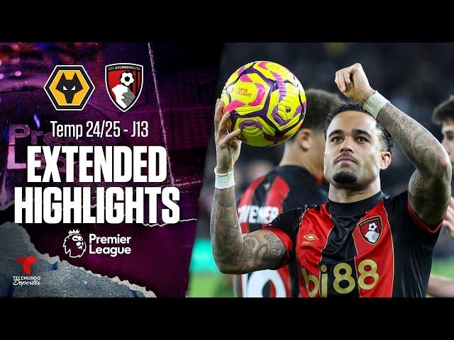 Wolverhampton vs. Bournemouth | Highlights Premier League | Jornada 13 | Telemundo Deportes