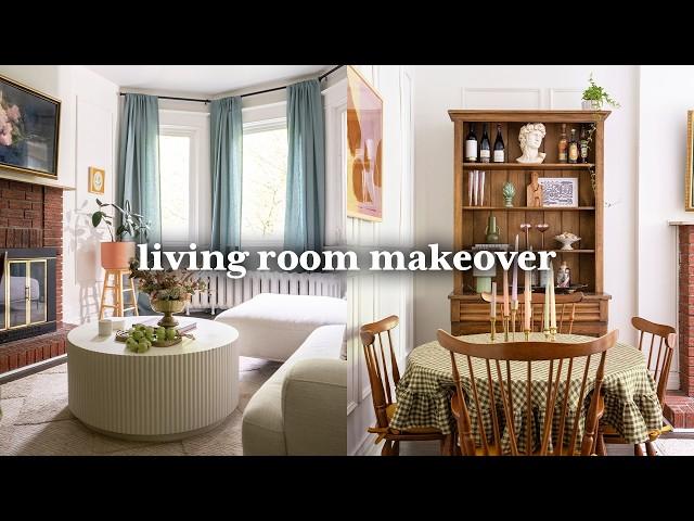 204 Sq Ft Parisian Style Living Room Makeover *COZY*