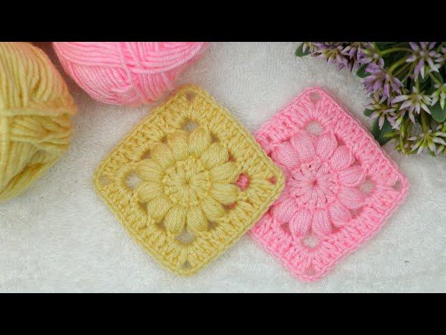 Very Easy and Creative Granny Square crochet pattern for beginners! Step by step crochet tutorial
