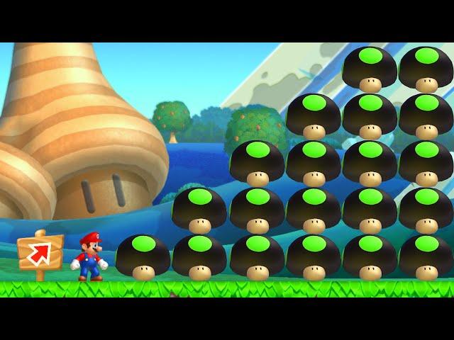 Can Mario Collect 999 Evil Giga Mushrooms in New Super Mario Bros. U?