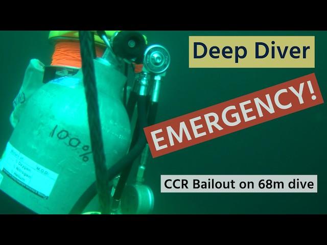 Rebreather Emergency - CCR dIver bailout on 68 metre dive