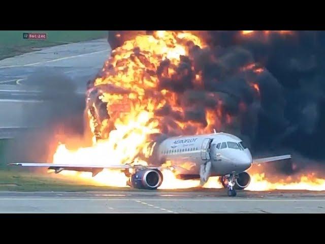 New harrowing video released of deadly Moscow plane fire