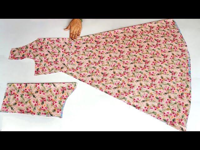 Step by Step Umbrella Cut Kurti Cutting and stitching | Umbrella Kurti cutting for beginners