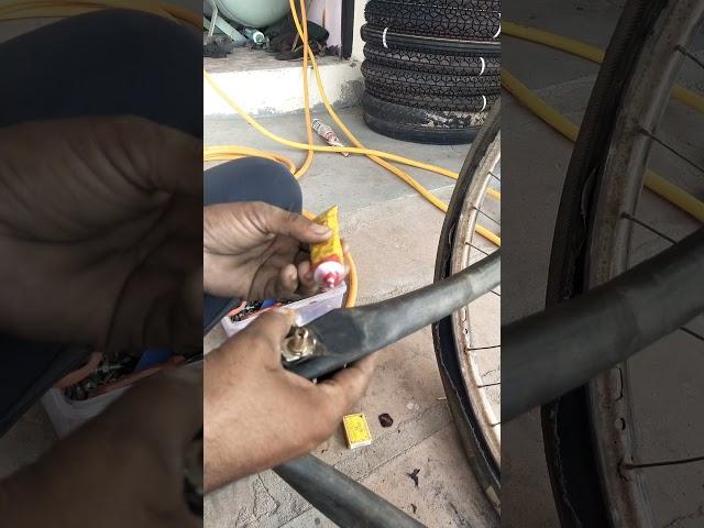 Cycle tube nali repair#cycle#mechanic