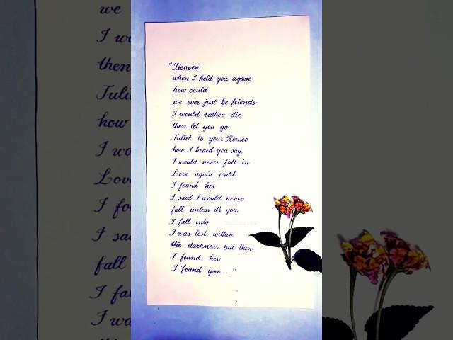 Stephen Sanchez - Until I Found You (new handwritten Lyrics)