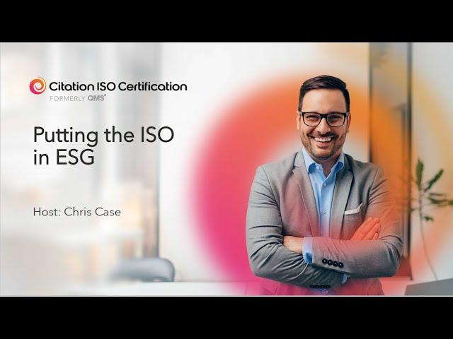 Putting the ISO into ESG