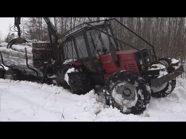 Не ломаем технику, делаем дорогу сразу, вывозим мокрую делянку леса. МТЗ 82, Хорошая работа