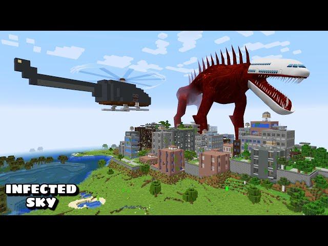 ESCAPING FROM INFECTED SKY DESTRUCTION PART 3 in Minecraft - Gameplay - Coffin Meme