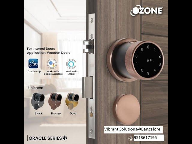 Ozone Oracle series Smart Lock with 5-way Access | Google Assistant & Alexa(Black, Bronze, and Gold)