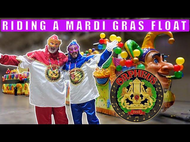 RIDING A FLOAT WITH THE KREWE OF ORPHEUS | MARDI GRAS PARADE 2024 | NEW ORLEANS