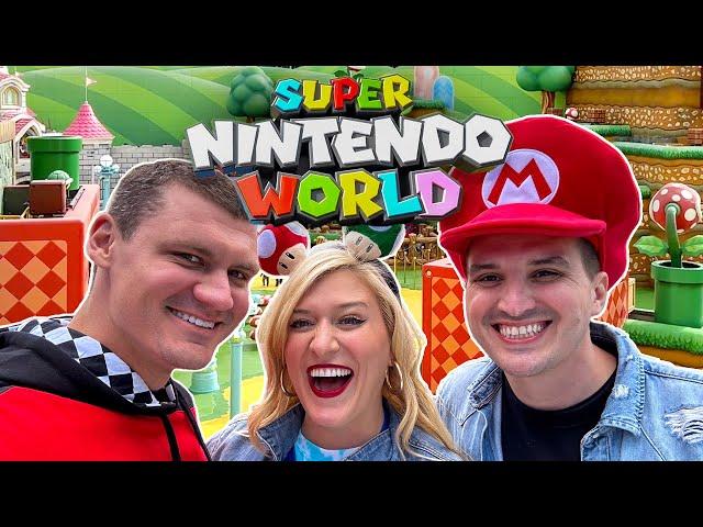 Geeking Out In The NEW Super Nintendo World: Universal Studios Hollywood | Mario Kart,Toadstool Cafe