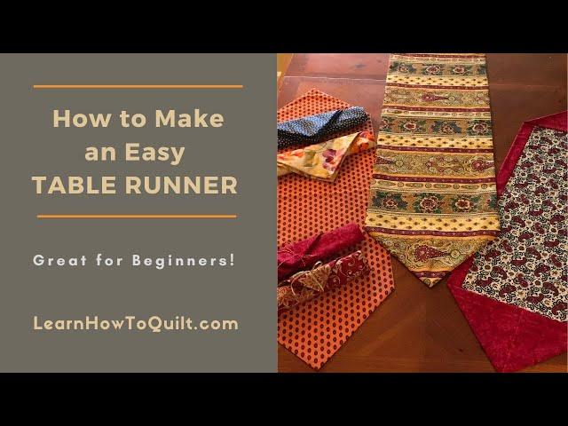 How To Make an Easy Table Runner