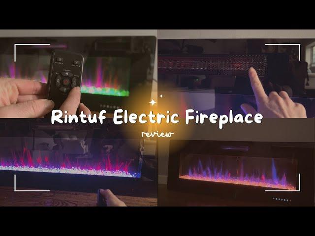 REVIEW Rintuf Electric Fireplace, Wall Mounted and Recessed Electric Fireplace Touch Screen