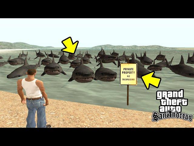 Secret Island With Sharks in GTA San Andreas!