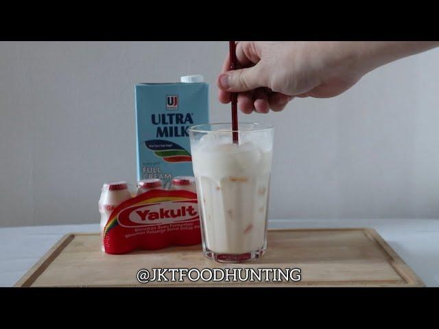 RESEP ES YAKULT MILK CUMA 3 BAHAN! DIJAMIN KETAGIHAN #JKTFOODHUNTING #RESEP