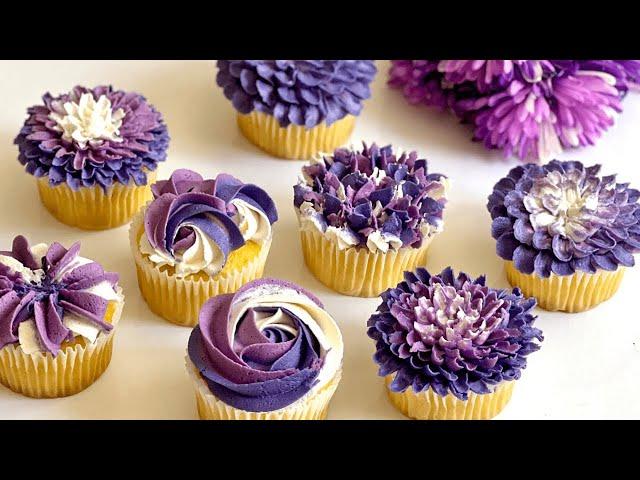 Create Ombre Buttercream Flowers Using Different Methods! Find Out Which Method you Prefer?ZIBAKERIZ