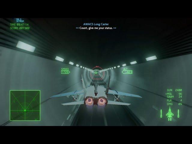 Ace Combat 7 | MiG-31 ISEV Tunnel Run | Maximum Speed (Ace)