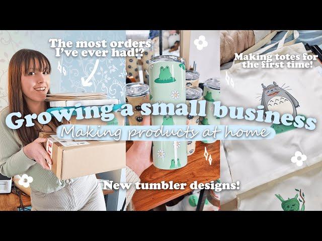 Making products at home for my small business  Growing a small business + unboxing MUNBYN printer