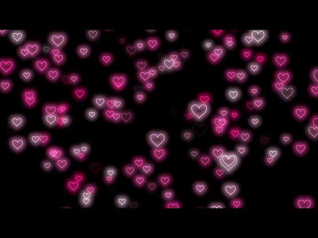 Flying HeartPink Heart Background | Neon Light Love Heart Background Video Loop [3 Hours]