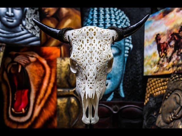 Cow Skull Decor as a Gift - Cow Carvings