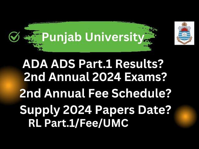 BA ADA Annual 2024 Results Punjab University