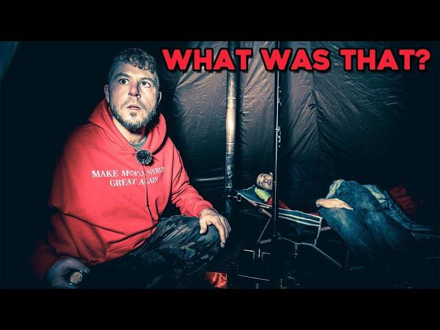 (YOU WONT MAKE IT!) TERRIFYING NIGHT Camping in a Hot Tent on MY HAUNTED FARM