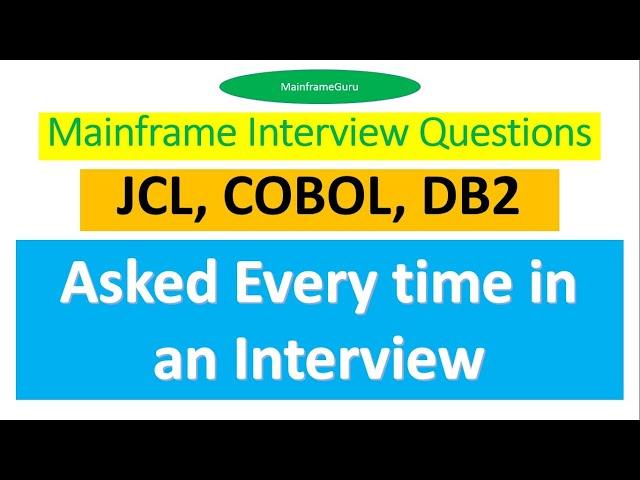 Mainframe Interview Questions and Answers for Experienced (more than 1 years) COBOL JCL DB2 | Learn