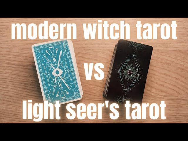 Modern Witch Tarot VS Light Seer's Tarot ️ Battle of the Beginner Decks 
