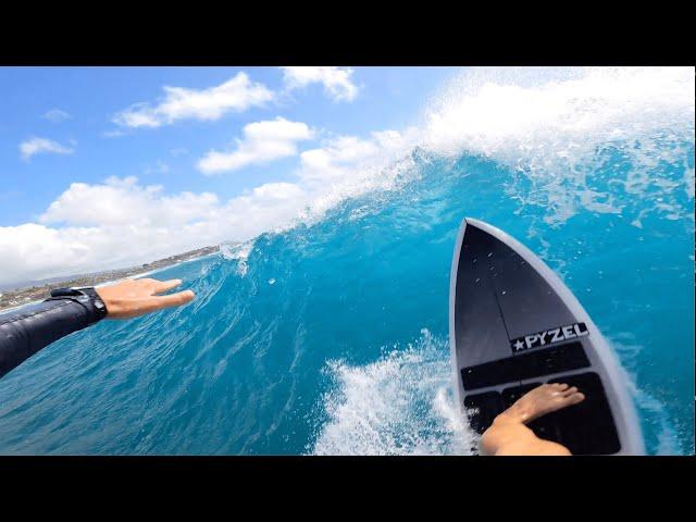 Windy Lighthouse on a South Swell (POV Surfing)