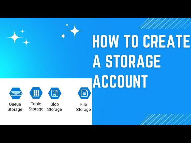 How to create a storage account