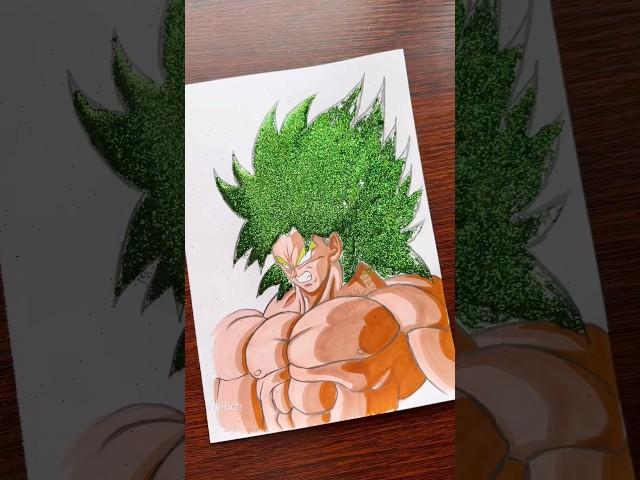 [ASMR] Broly Ledendary Super Saiyan Satisfying Glitter Drawing | WyRich #broly #satisfyingart