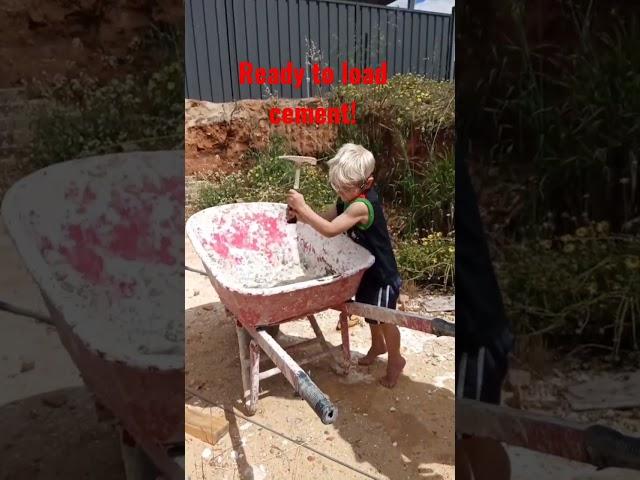 ️ 4yo Helps Dad To Build House ️ #shorts #construction #subscribe
