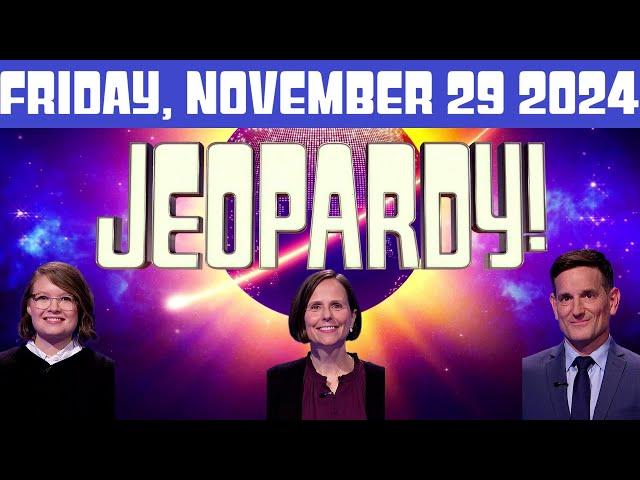 JEOPARDY November 29 2024 WORLD AIRPORTS Final ANSWER & FULL Episode Preview Today Friday 11/29/24