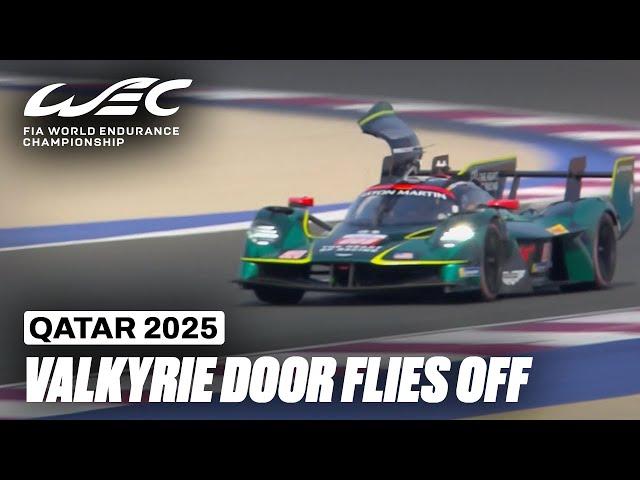 Aston Martin Valkyrie Door Flies Off  I 2025 Qatar 1812 KM I FIA WEC