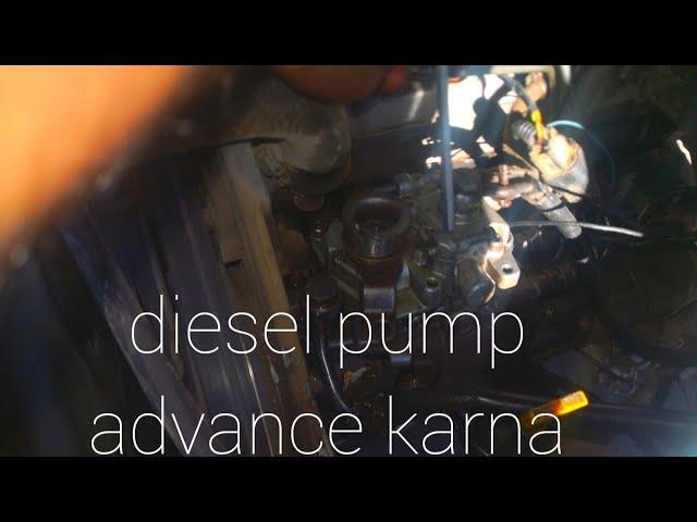 how to ve diesel fuel pump advance adjustment | fuel pump advance setting