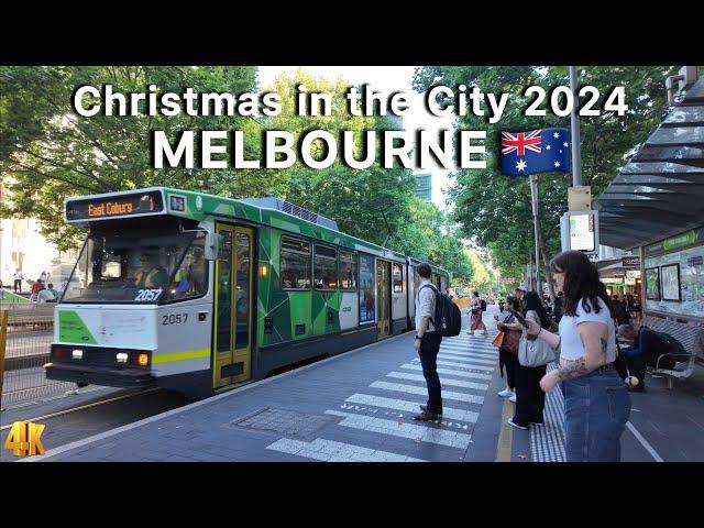 Melbourne Australia Christmas in the City 2024 4K Video