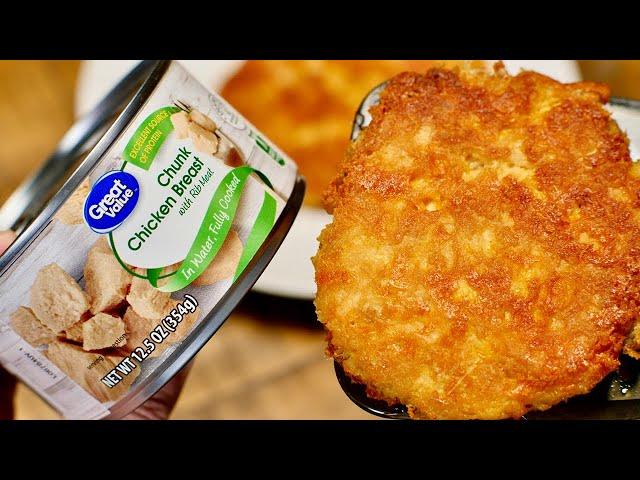 Easy & Cheesy Canned Chicken Patties Recipe!