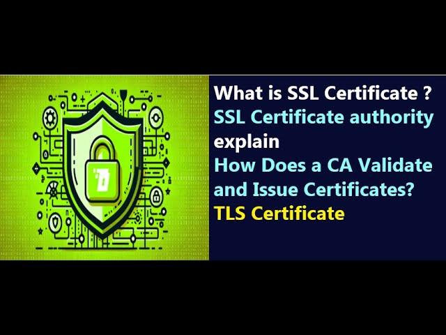 What is SSL Certificate ? Certification Authority Explain | Security + Training