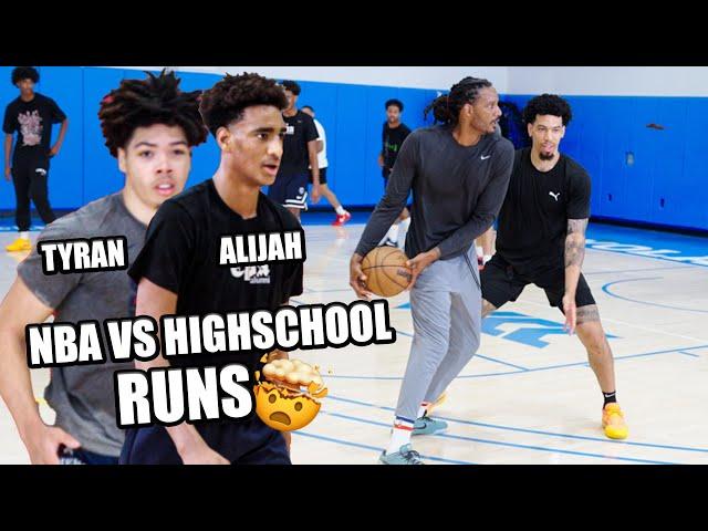 Alijah Arenas & Tyran Stokes vs NBA Players Open Gym