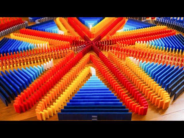NEW DOMINO RECORD + Most INSANE Spiral Ever! (32,000 Dominoes)