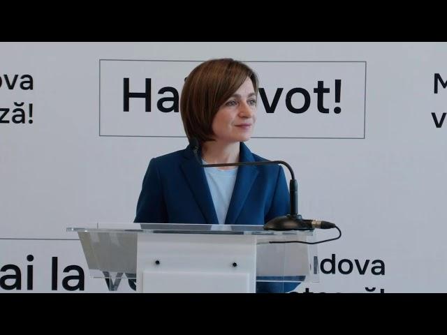 Briefing de presă susținut de candidata la funcția de președinte al Republicii Moldova, Maia Sandu