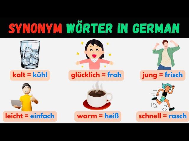 Essential German Synonyms: Improve Your Vocabulary | A1-A2-B1 |