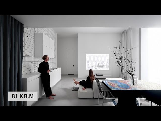 Рум тур современной квартиры архитекторов 81 м²  Дизайн интерьера квартиры для молодой пары.