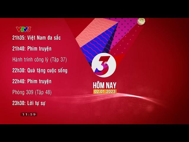 VTV3 ident 2023 | Giới thiệu chương trình trong ngày (2.1.2023, 12h00) - nhạc quay lại bình thường